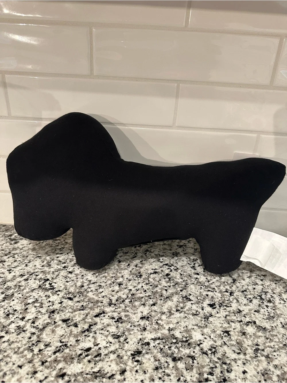 Dachshund Skeleton Decorative Pillow - Black and Brown Halloween Accent